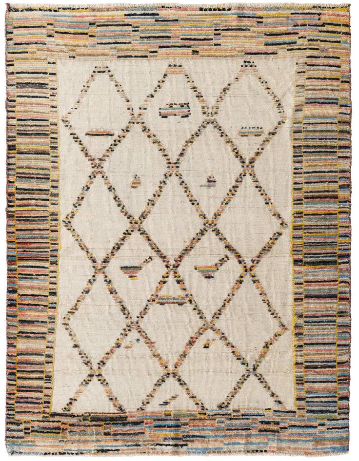 Detail image of 5' 3 x 7' 7 Hand Knotted Darya Wool Rug