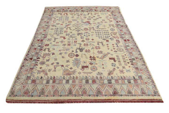 5' 6 x 7' 8 Hand Knotted Darya Wool Rug