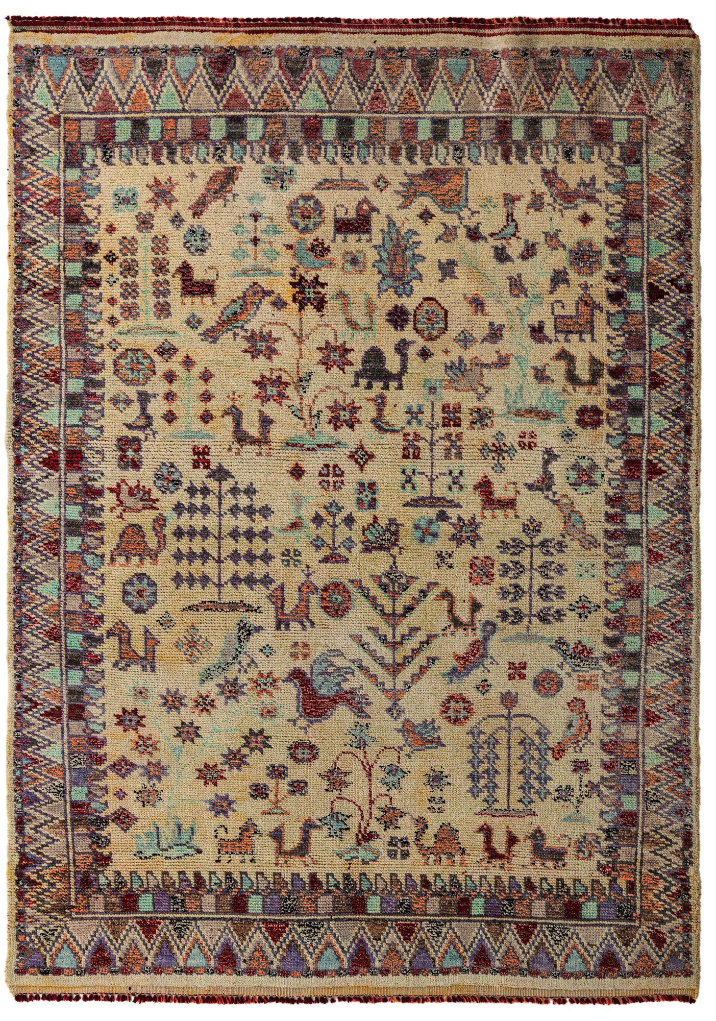 5' 6 x 7' 8 Hand Knotted Darya Wool Rug