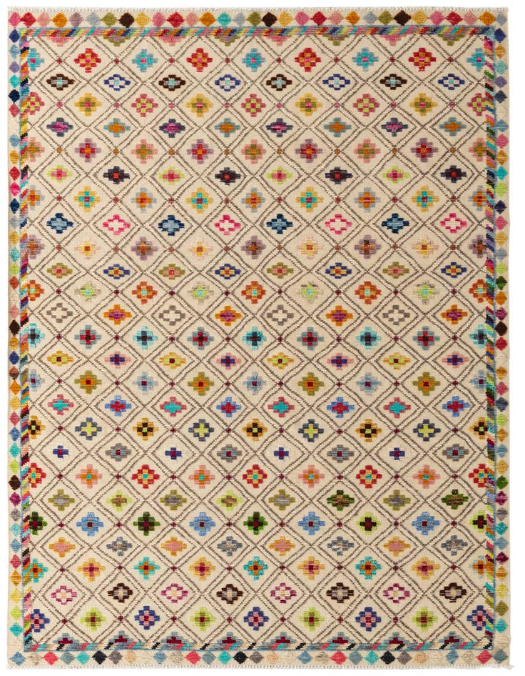 Detail image of 6' 8 x 10' 7 Hand Knotted Darya Wool Rug