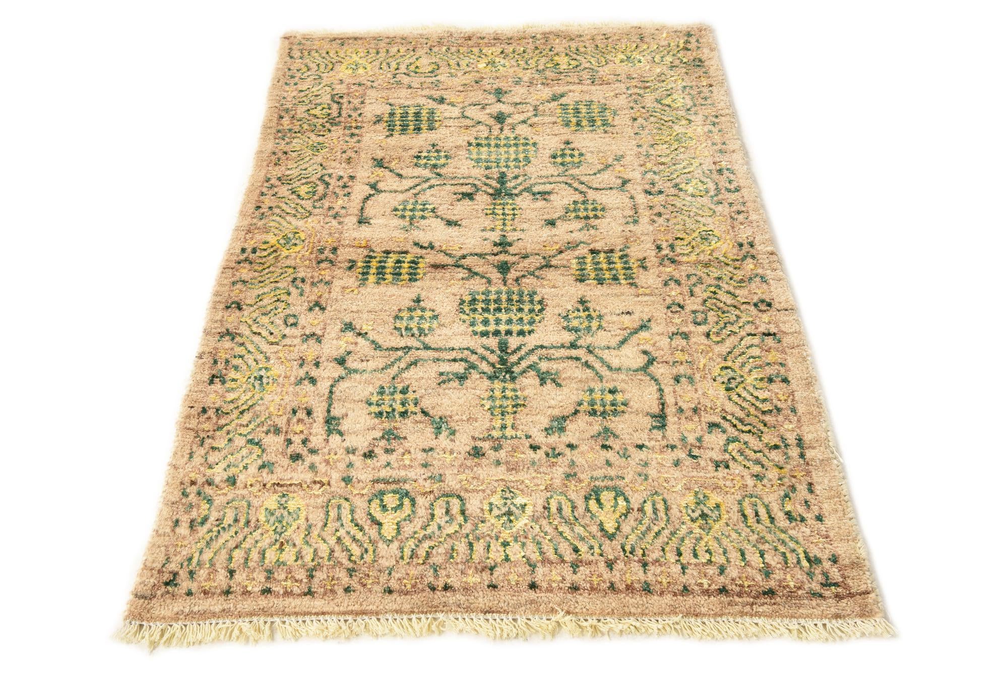 3' 2 x 4' 10 Hand Knotted Darya Rug
