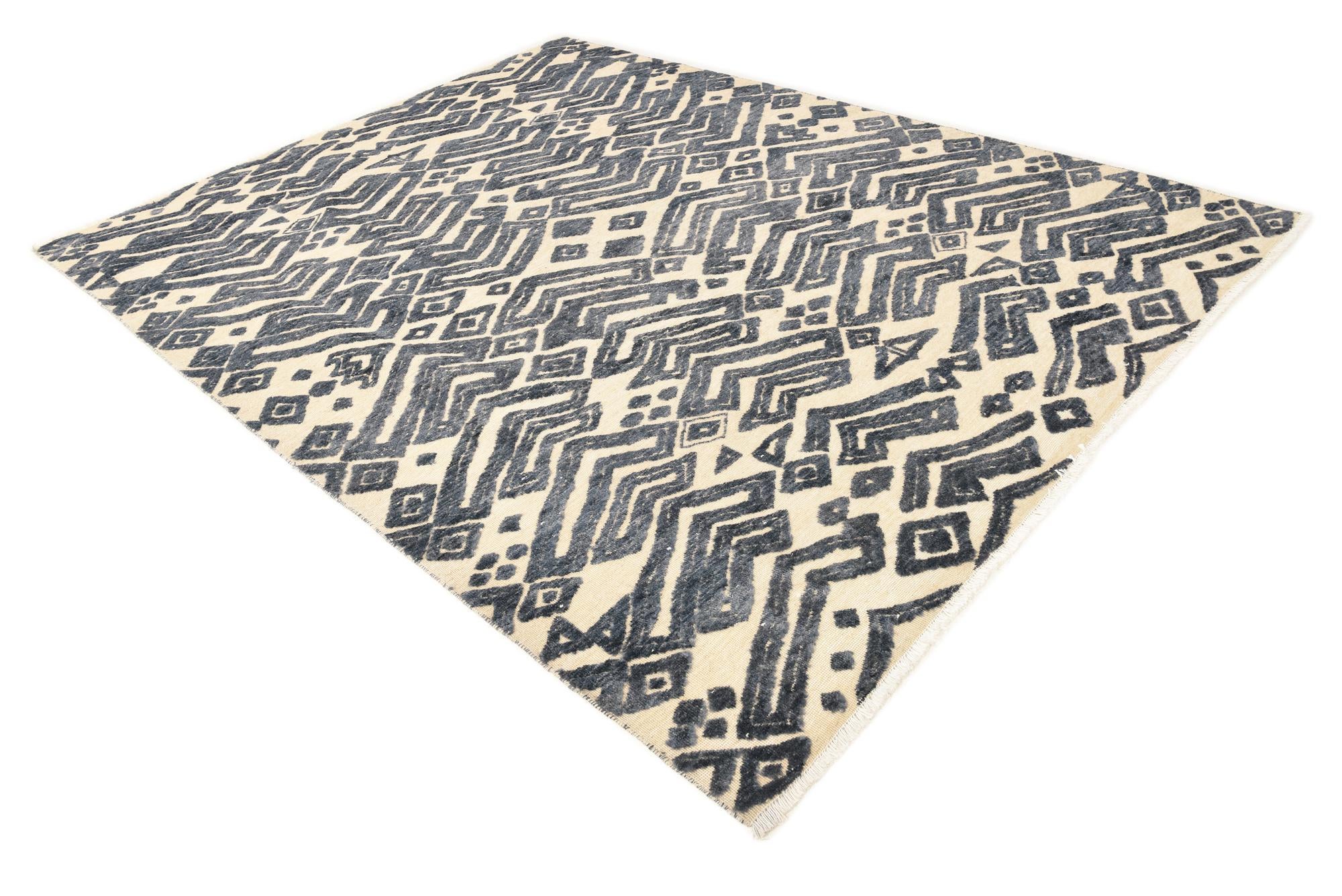 7' 9 x 10' 3 Hand Knotted Darya Wool Rug