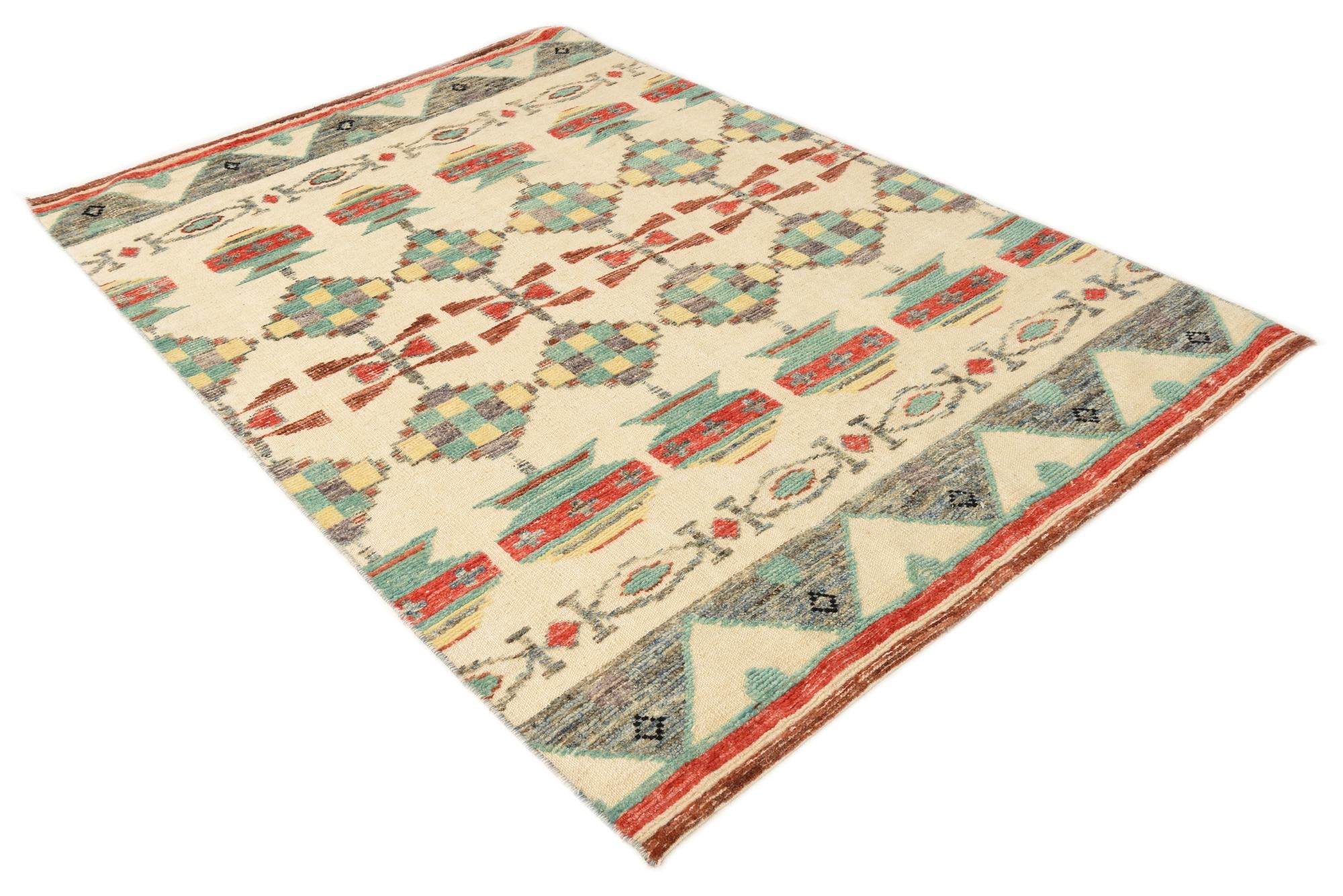 5' 7 x 8' 5 Hand Knotted Darya Wool Rug