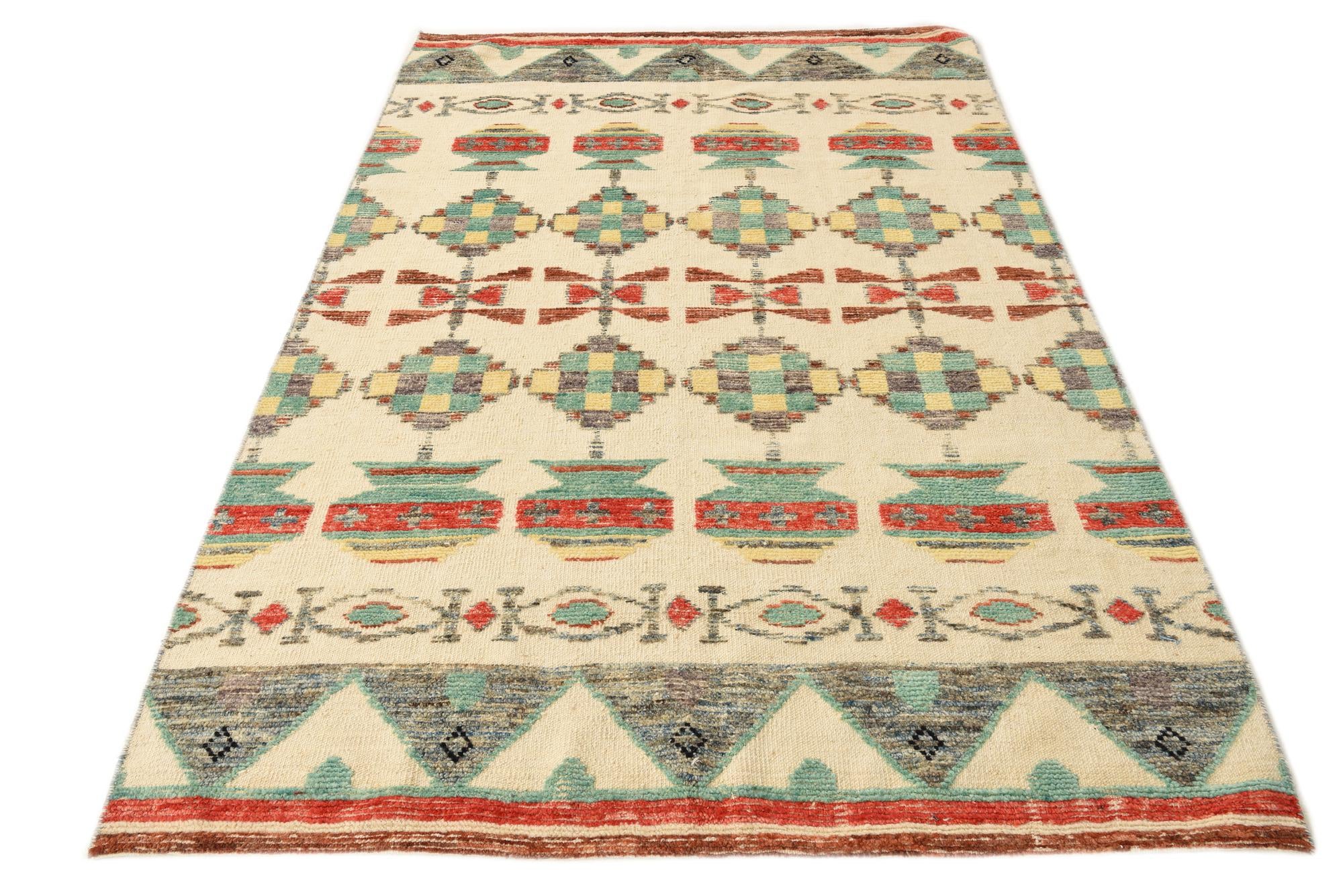 5' 7 x 8' 5 Hand Knotted Darya Wool Rug
