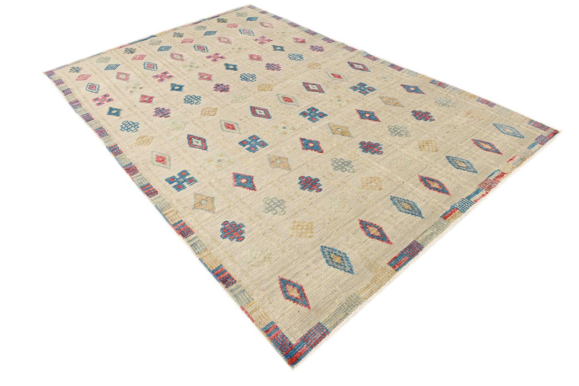 6' 5 x 10' 2 Hand Knotted Darya Wool Rug