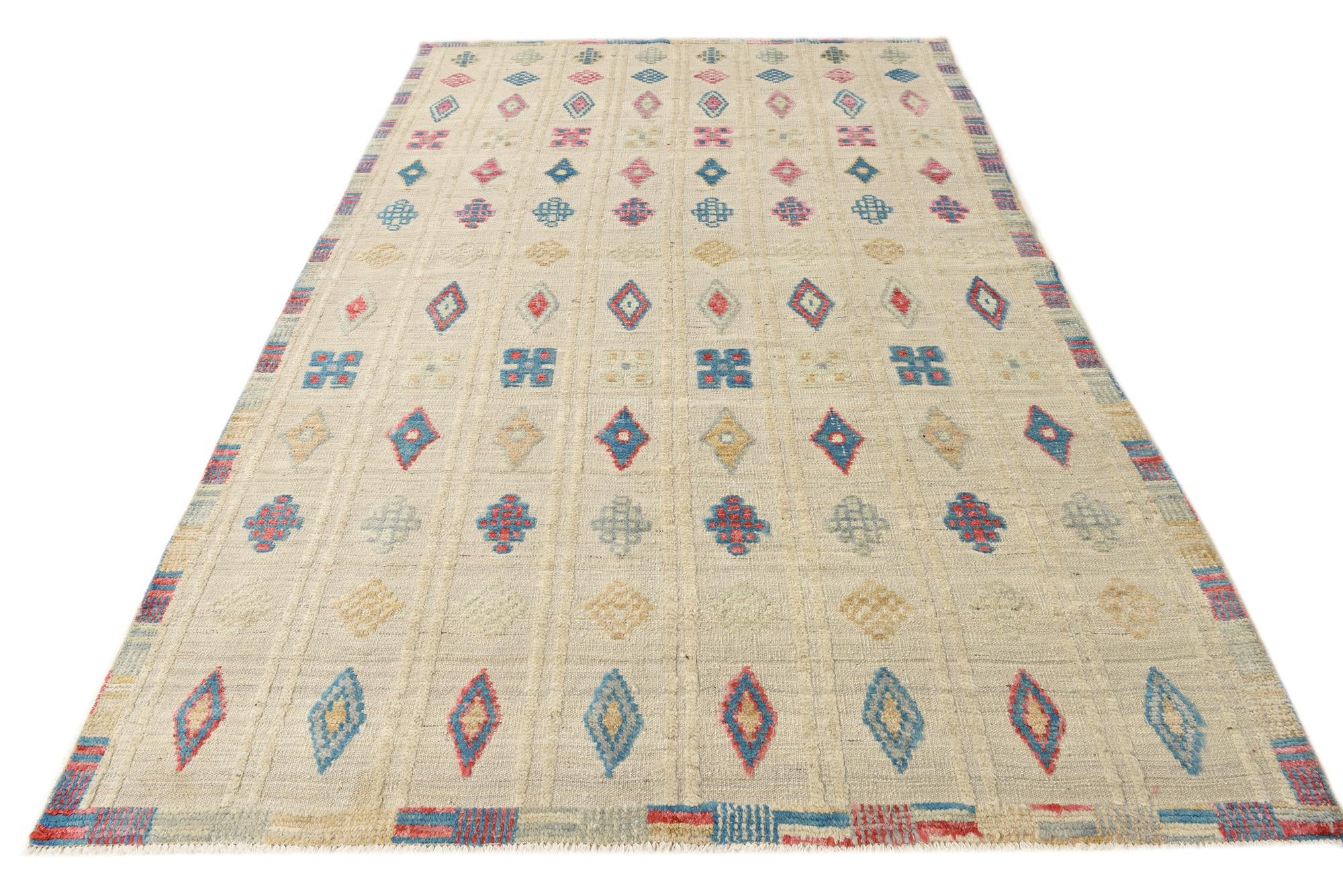 6' 5 x 10' 2 Hand Knotted Darya Wool Rug