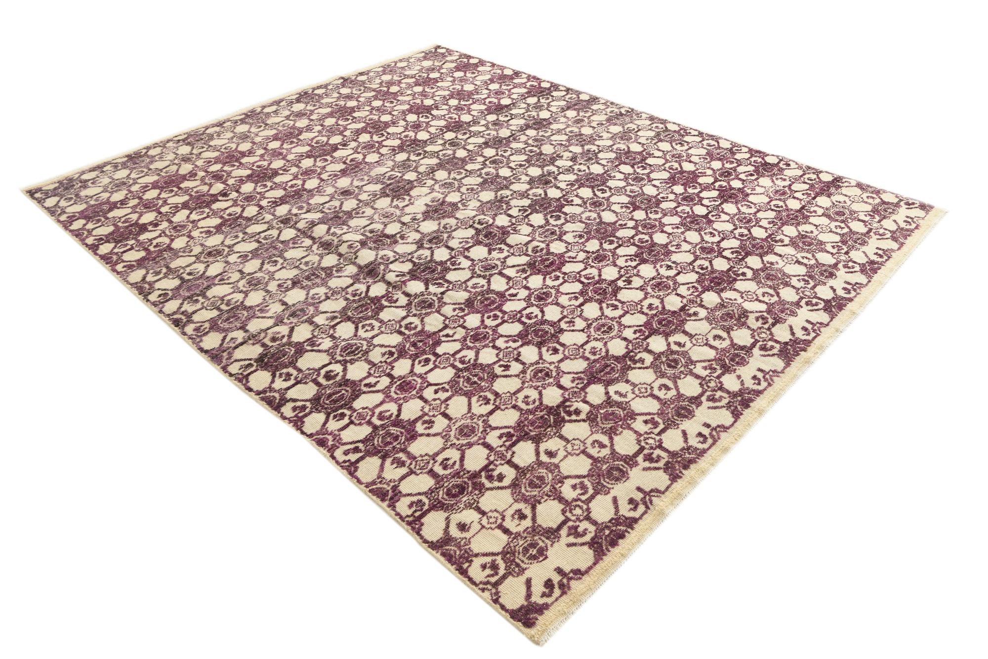 8' x 9' 8 Hand Knotted Darya Wool Rug