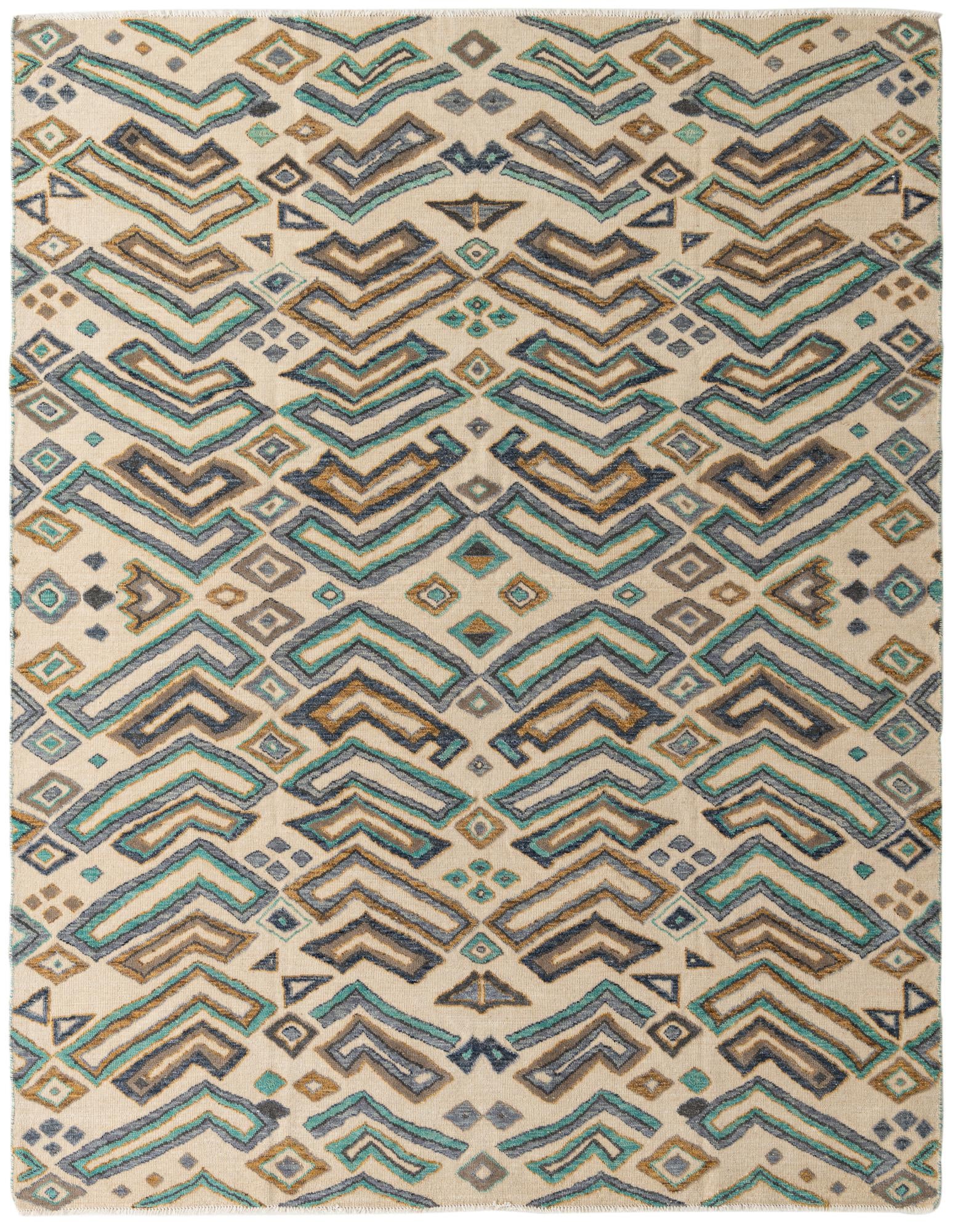 8' x 10' 7 Hand Knotted Darya Wool Rug