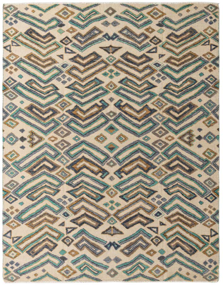 8' x 10' 7 Hand Knotted Darya Wool Rug