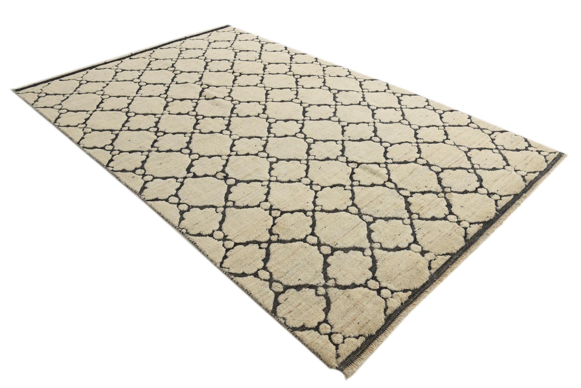 6' 6 x 10' Hand Knotted Darya Wool Rug