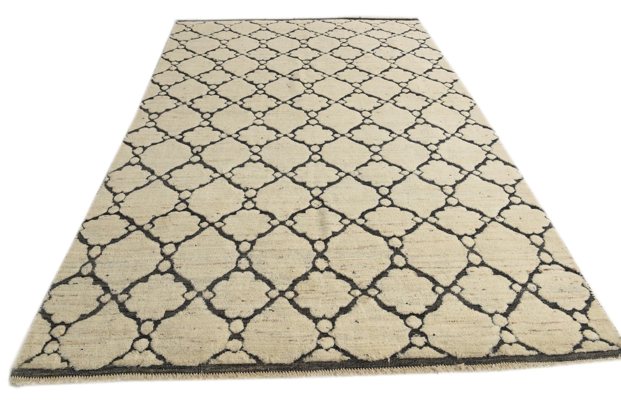 6' 6 x 10' Hand Knotted Darya Wool Rug