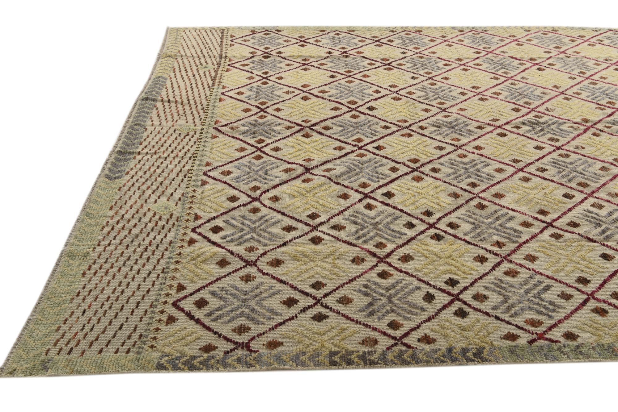 8' 10 x 12' 4 Hand Knotted Darya Wool Rug
