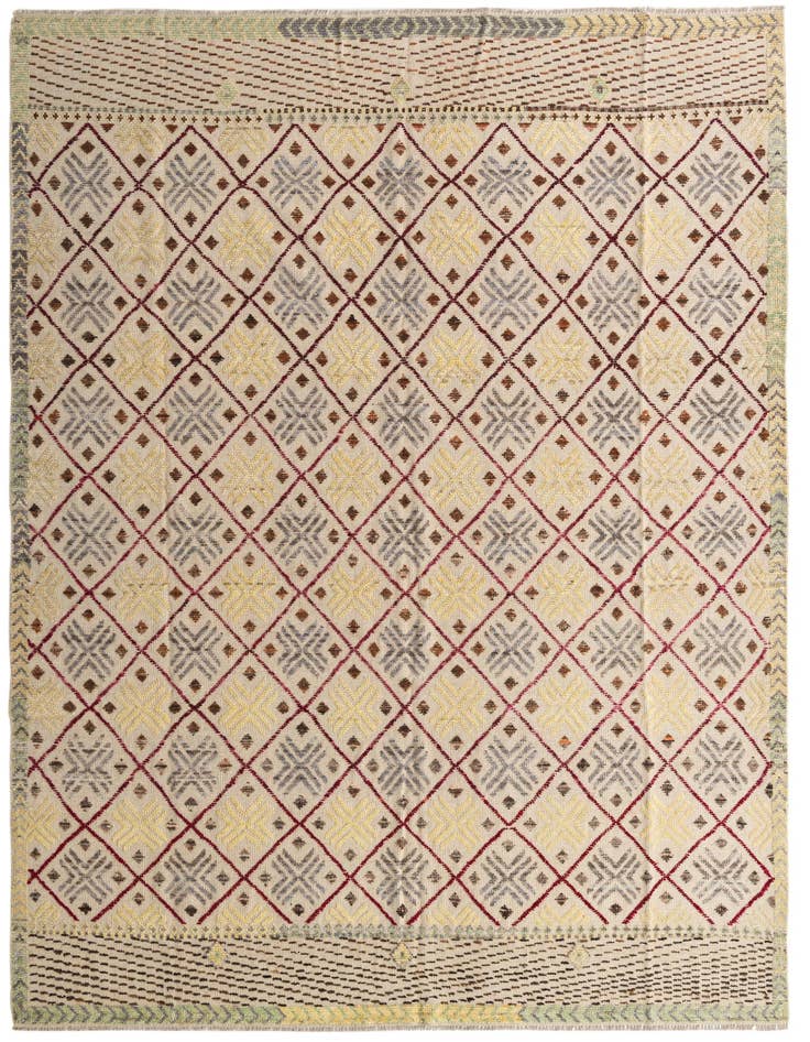 Detail image of 8' 10 x 12' 4 Hand Knotted Darya Wool Rug