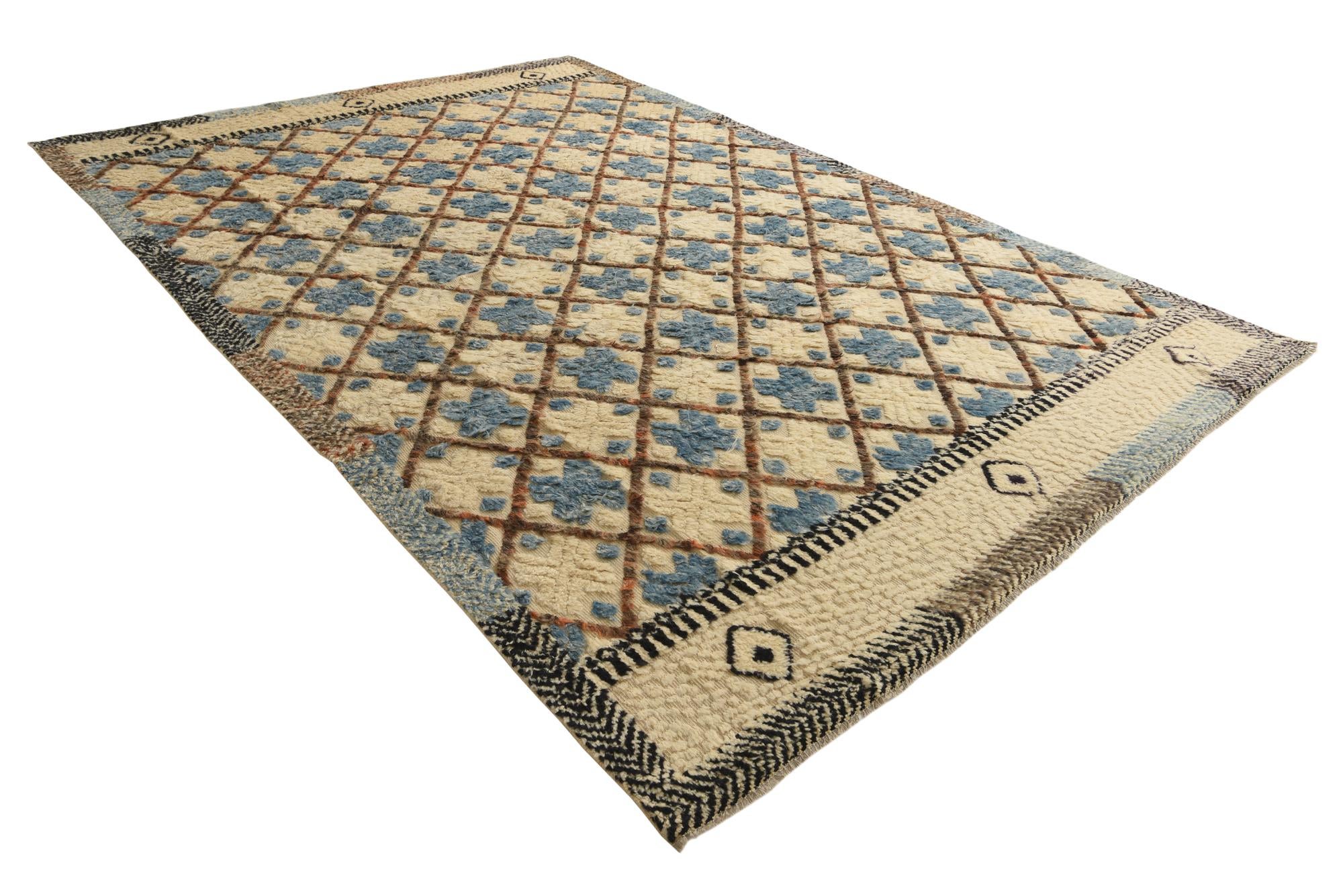 8' 7 x 12' 5 Hand Knotted Darya Wool Rug