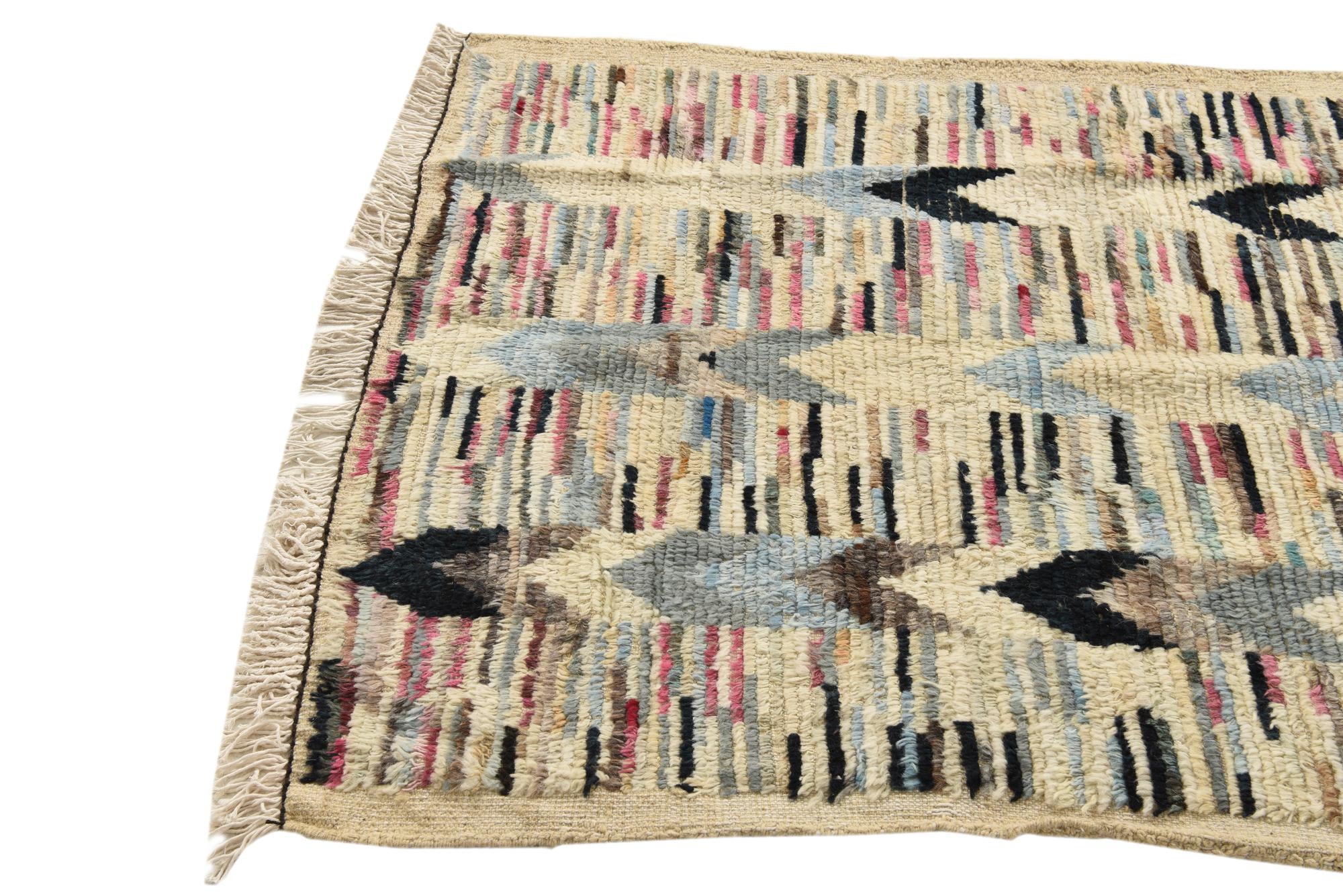 3' 7 x 6' 2 Hand Knotted Darya Wool Rug