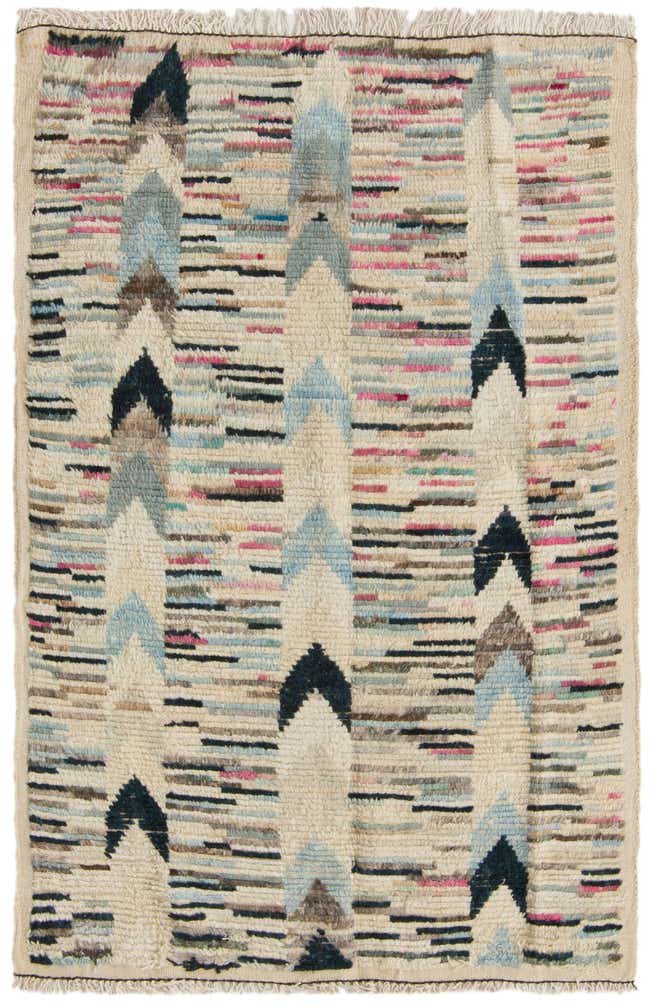 3' 7 x 6' 2 Hand Knotted Darya Wool Rug