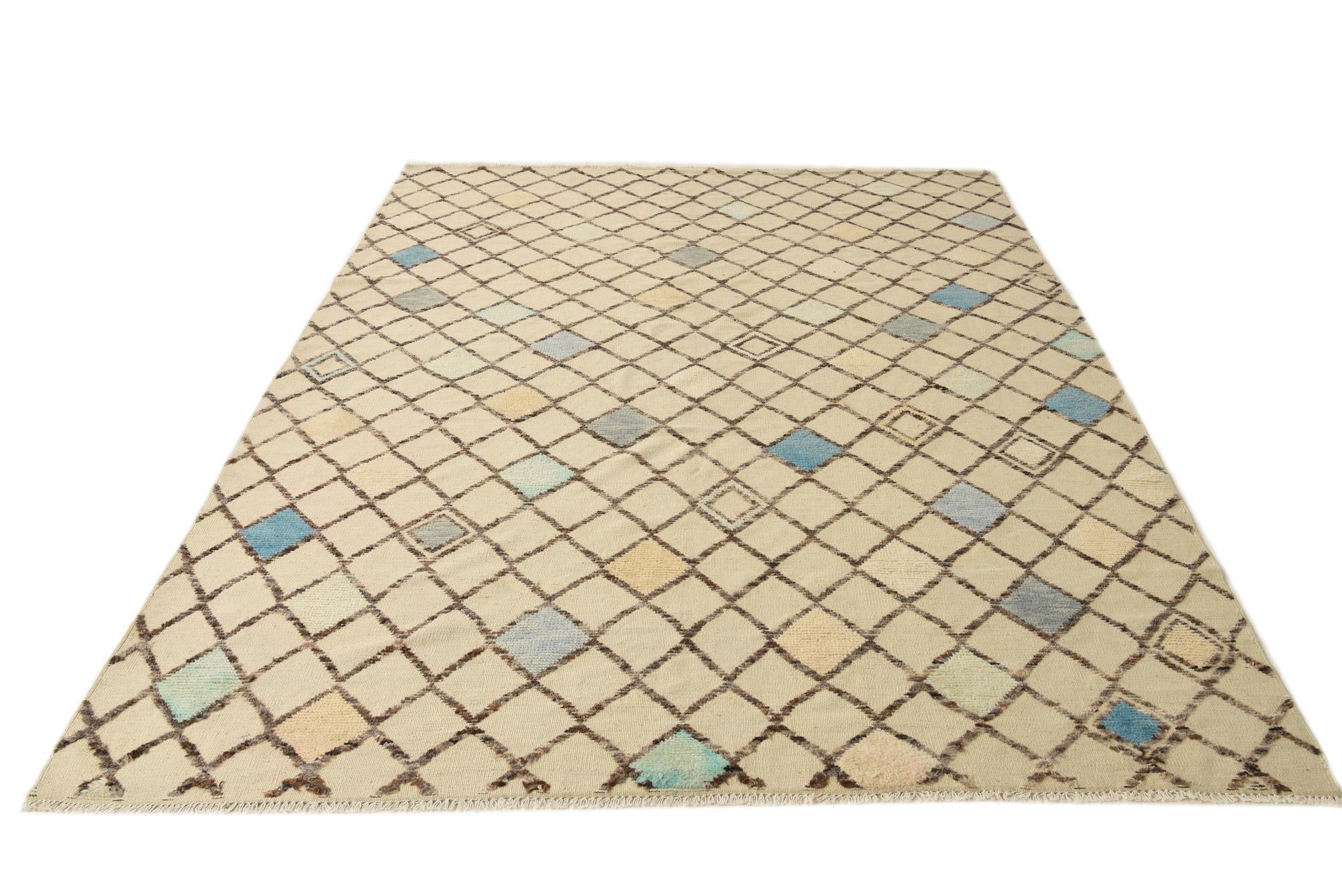 7' 8 x 10' Hand Knotted Darya Wool Rug