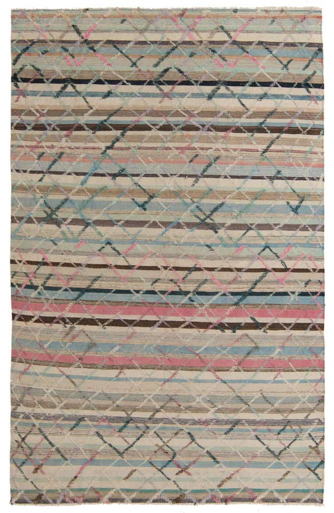6' 3 x 10' Hand Knotted Darya Wool Rug