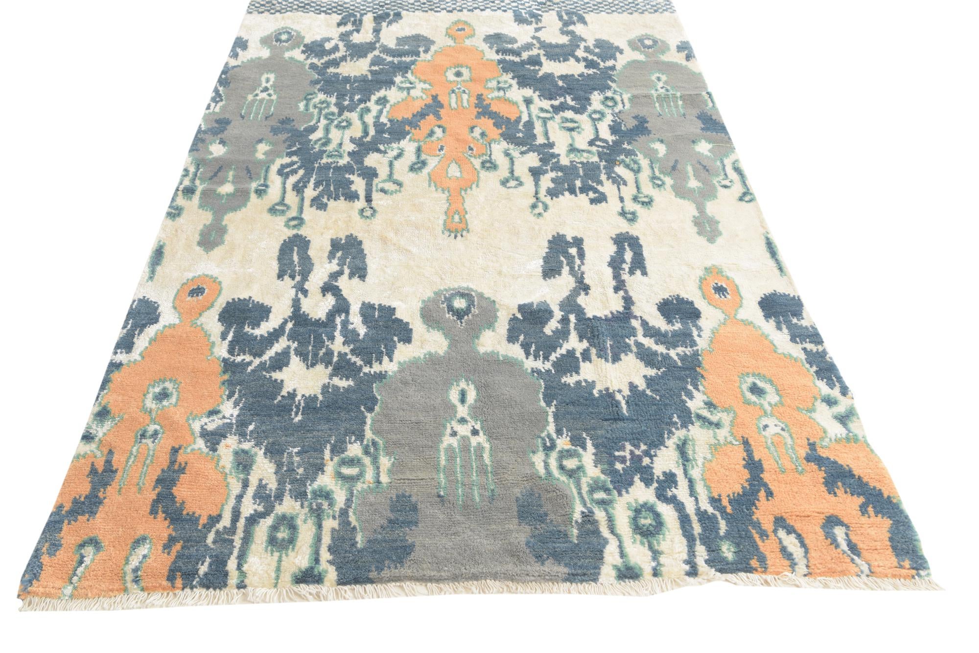 5' 1 x 8' 3 Hand Knotted Darya Rug