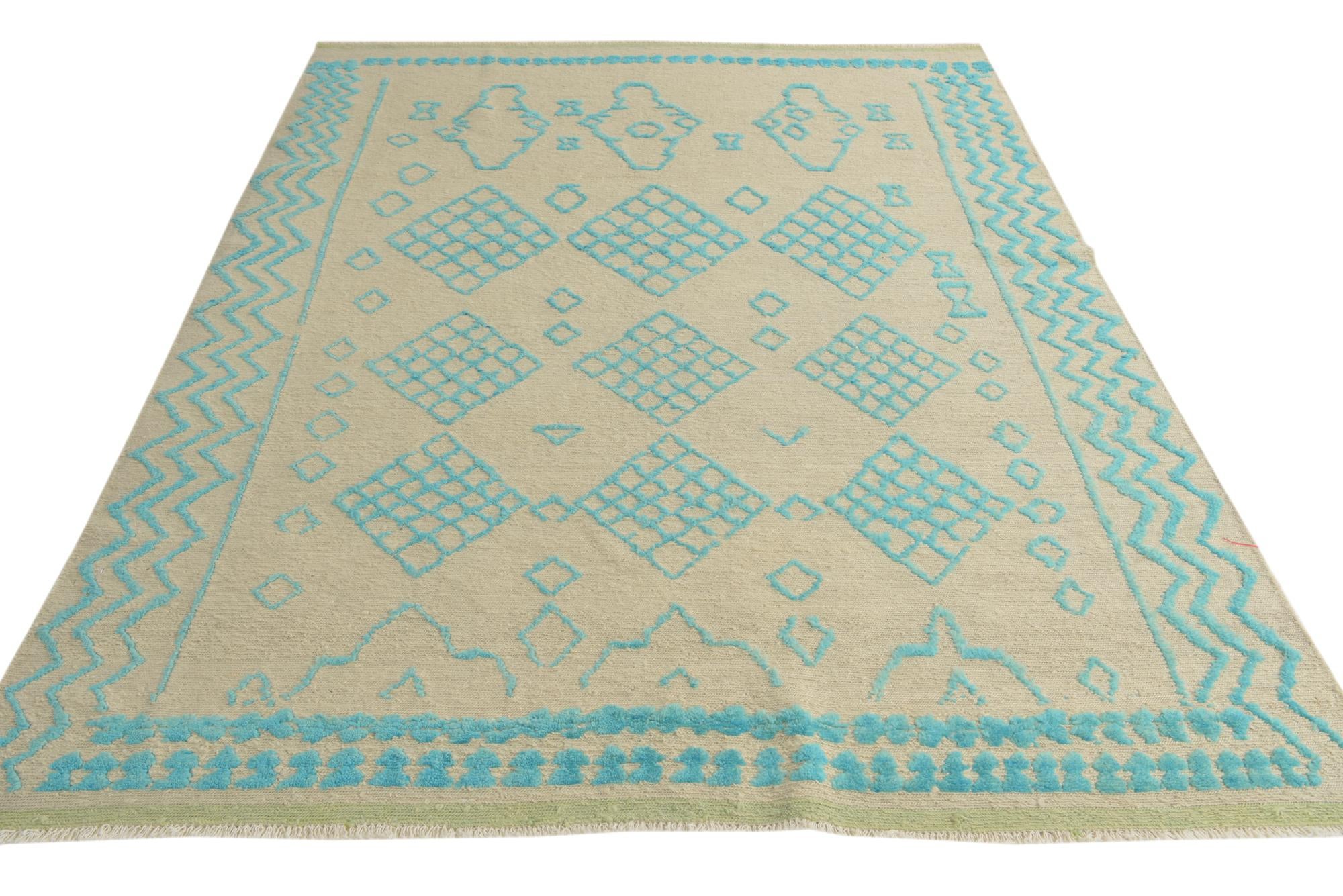 6' 8 x 8' 8 Hand Knotted Darya Wool Rug