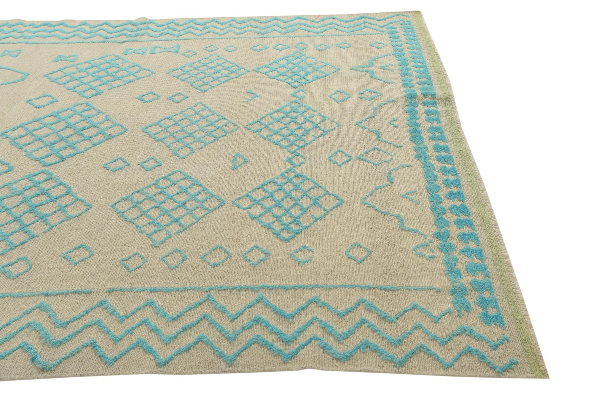 6' 8 x 8' 8 Hand Knotted Darya Wool Rug