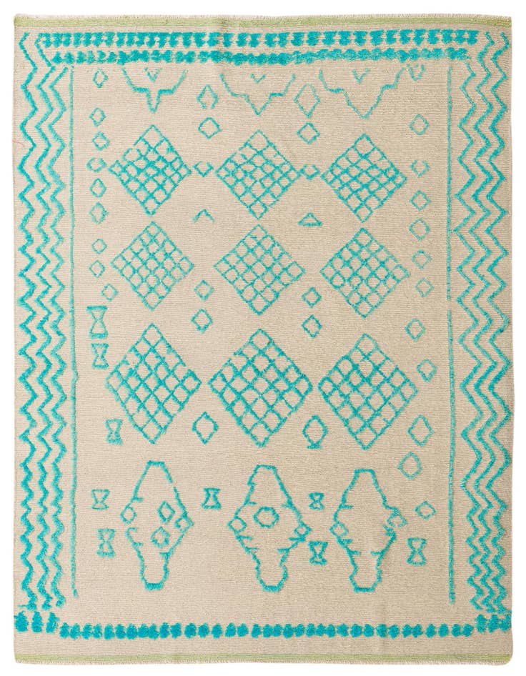 Detail image of 6' 8 x 8' 8 Hand Knotted Darya Wool Rug