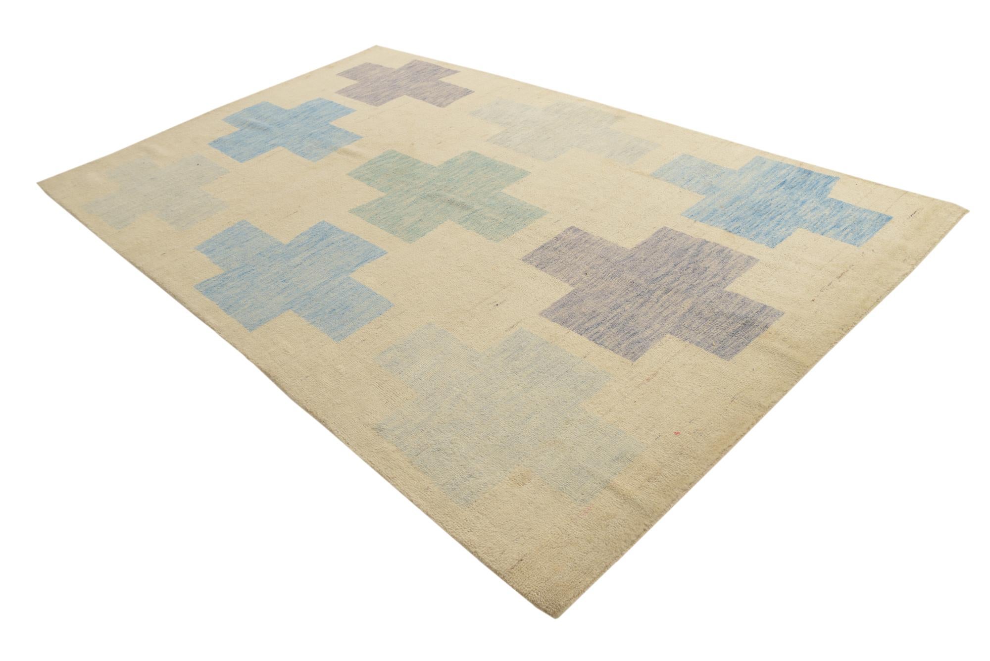 6' 6 x 10' 6 Hand Knotted Darya Wool Rug