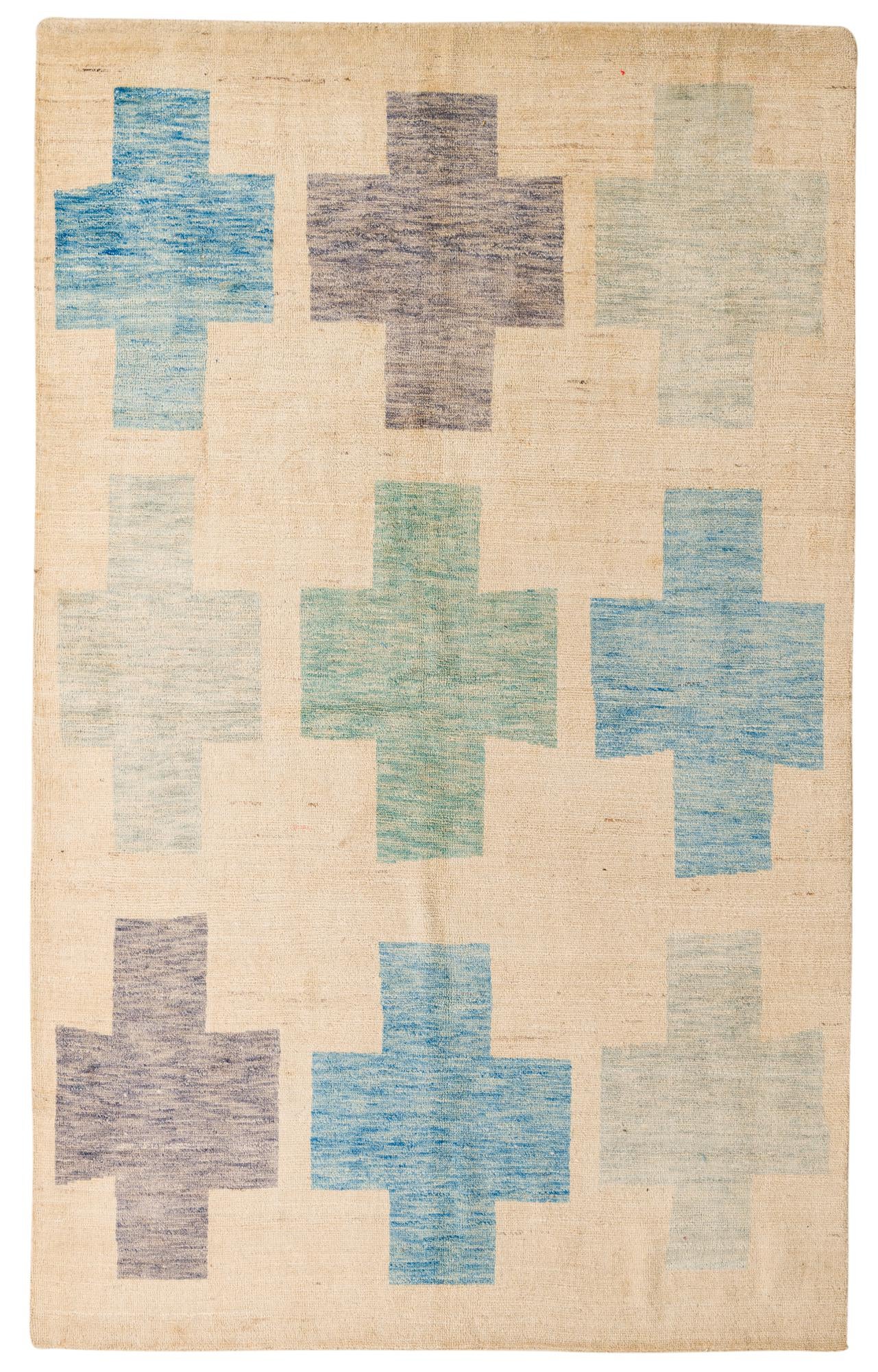 6' 6 x 10' 6 Hand Knotted Darya Wool Rug