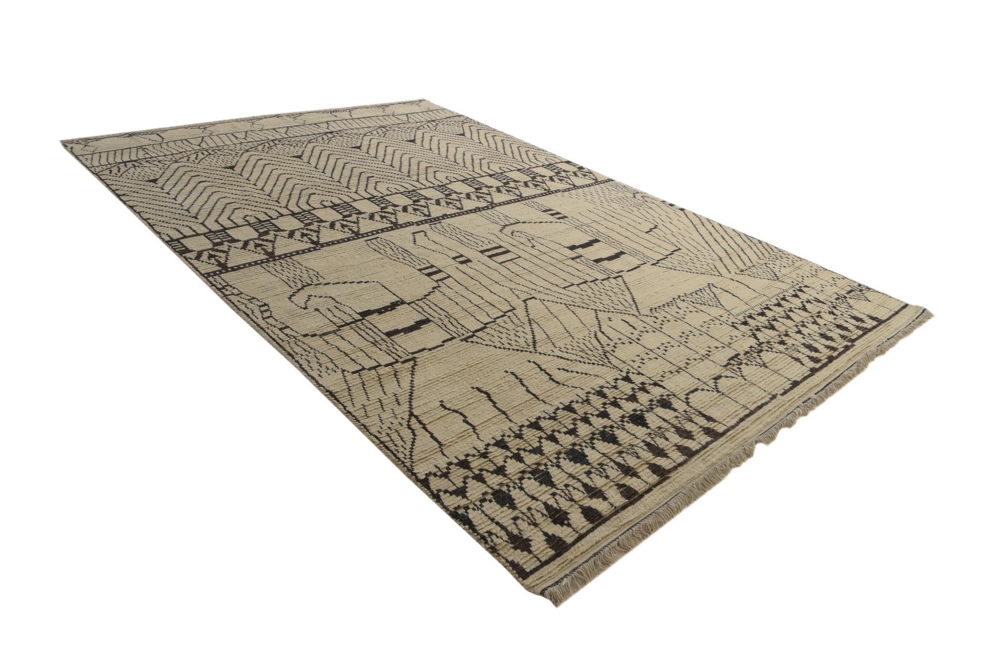 9' 10 x 14' 3 Hand Knotted Darya Wool Rug