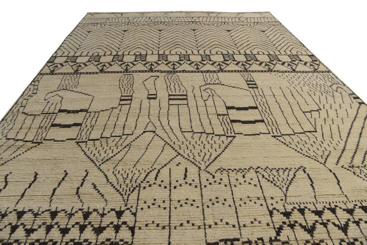 Detail image of 9' 10 x 14' 3 Hand Knotted Darya Wool Rug