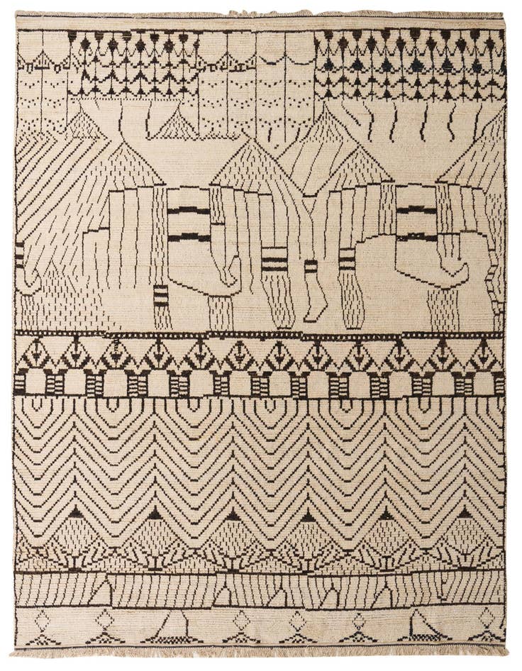 Detail image of 9' 10 x 14' 3 Hand Knotted Darya Wool Rug