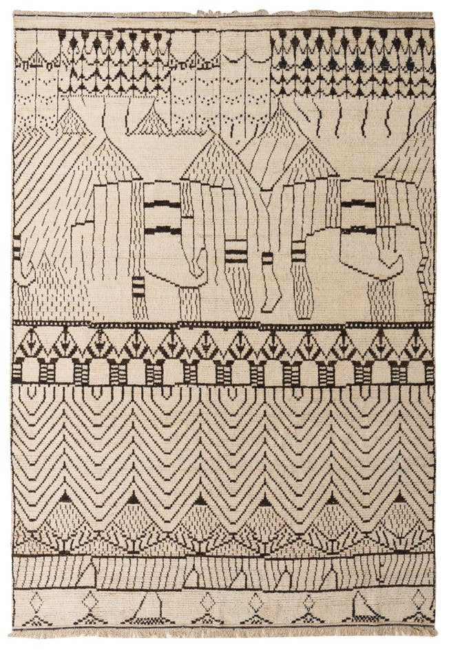 Detail image of 9' 10 x 14' 3 Hand Knotted Darya Wool Rug