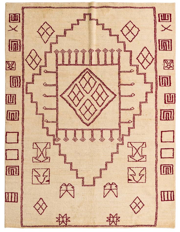 Detail image of 6' 4 x 9' 8 Hand Knotted Darya Wool Rug