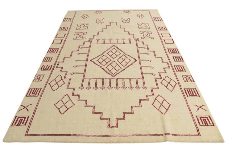 Detail image of 6' 6 x 10' Hand Knotted Darya Wool Rug