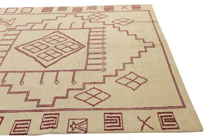 Detail image of 6' 6 x 10' Hand Knotted Darya Wool Rug