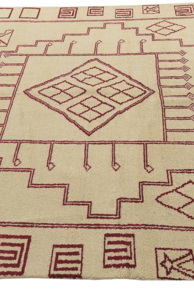 Detail image of 6' 6 x 10' Hand Knotted Darya Wool Rug