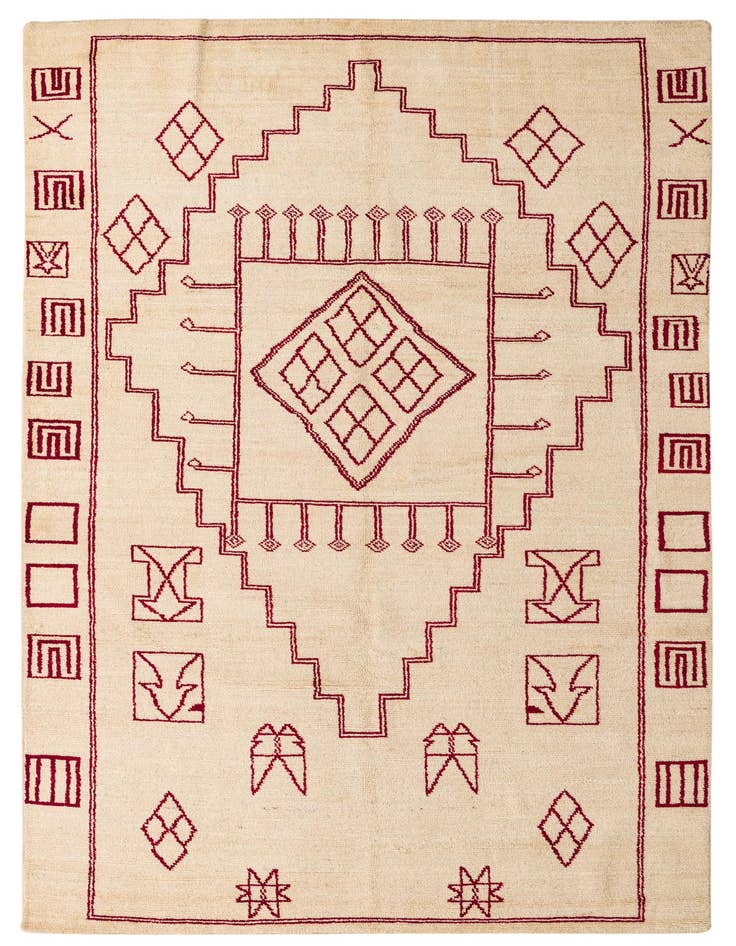 Detail image of 6' 6 x 10' Hand Knotted Darya Wool Rug