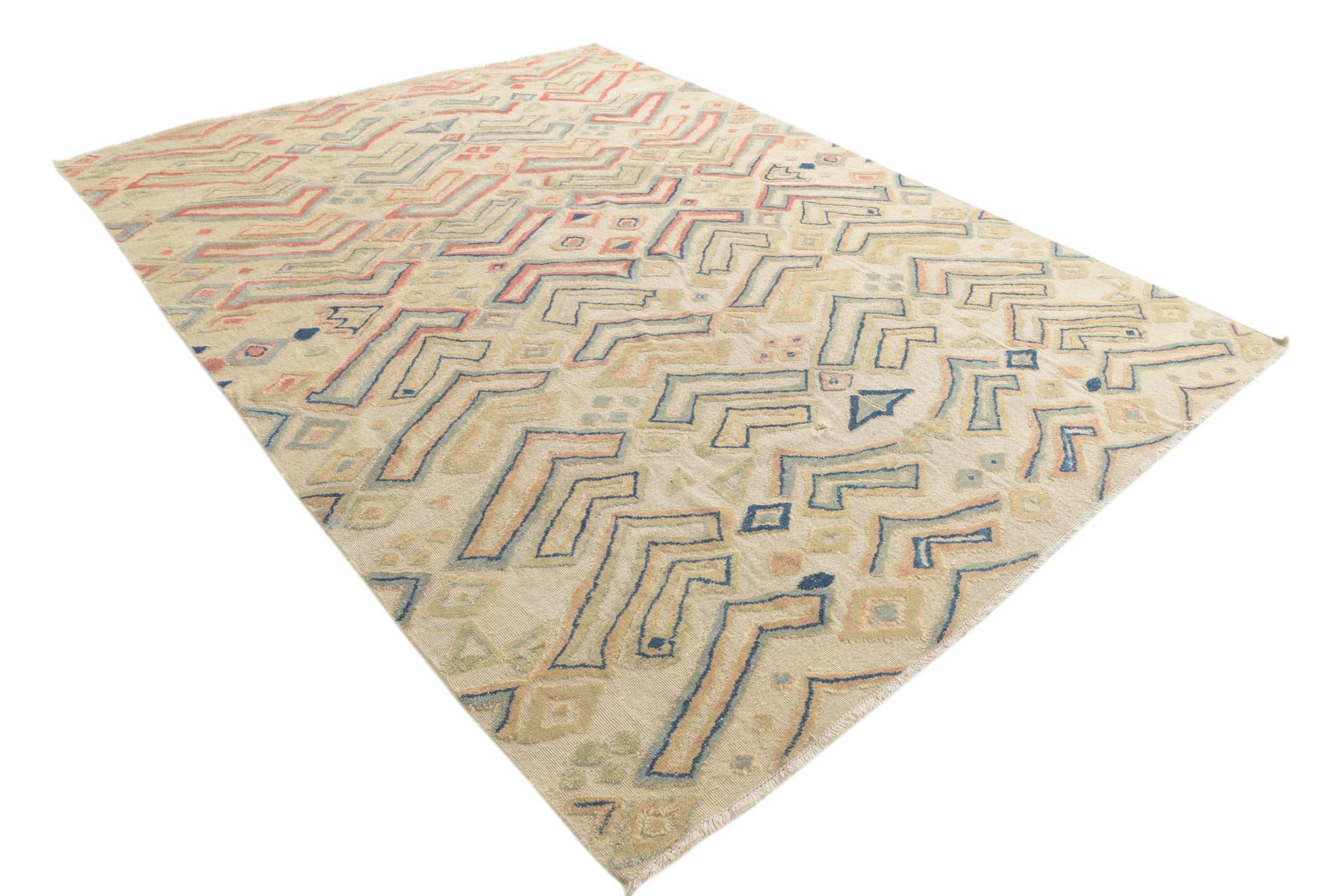 9' x 12' 2 Hand Knotted Darya Wool Rug