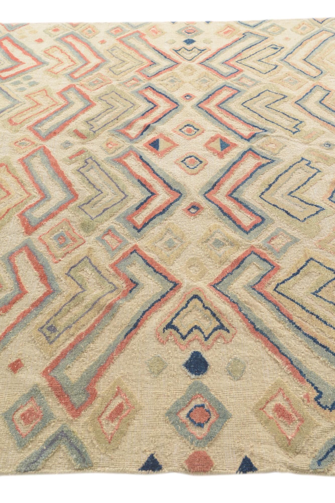 9' x 12' 2 Hand Knotted Darya Wool Rug
