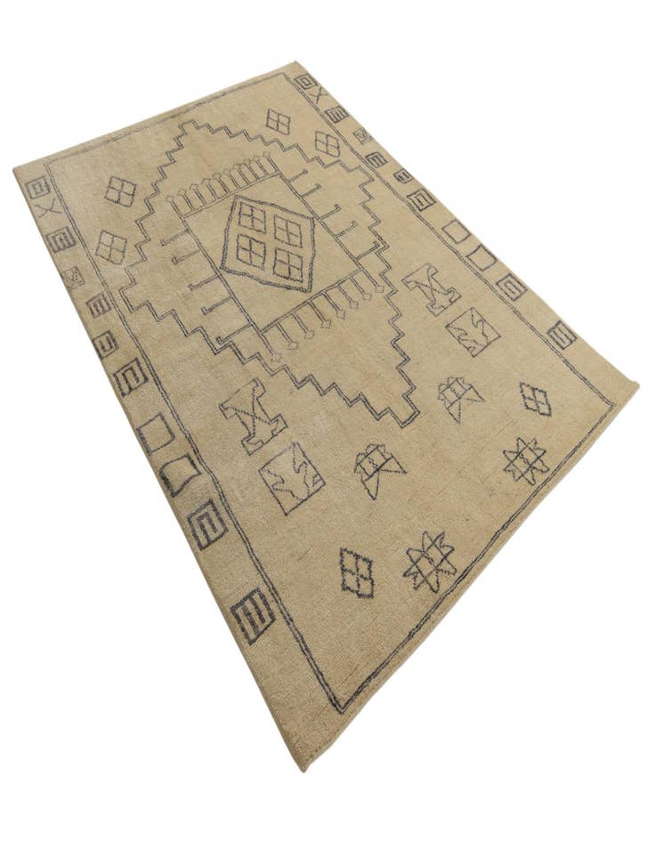 Detail image of 5' 8 x 7' 9 Hand Knotted Darya Wool Rug