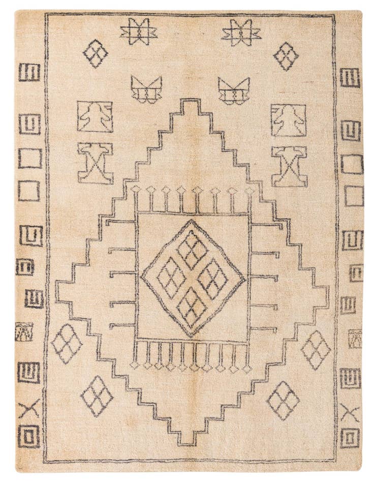 Detail image of 5' 8 x 7' 9 Hand Knotted Darya Wool Rug