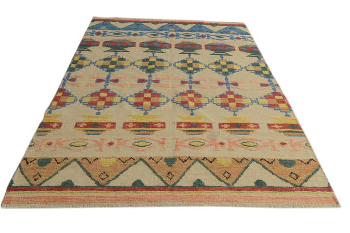 5' 8 x 8' 3 Hand Knotted Darya Wool Rug