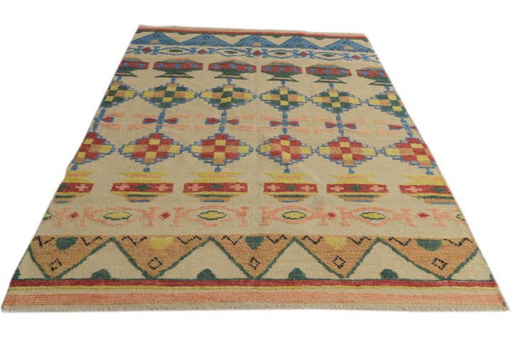 Detail image of 5' 8 x 8' 3 Hand Knotted Darya Wool Rug