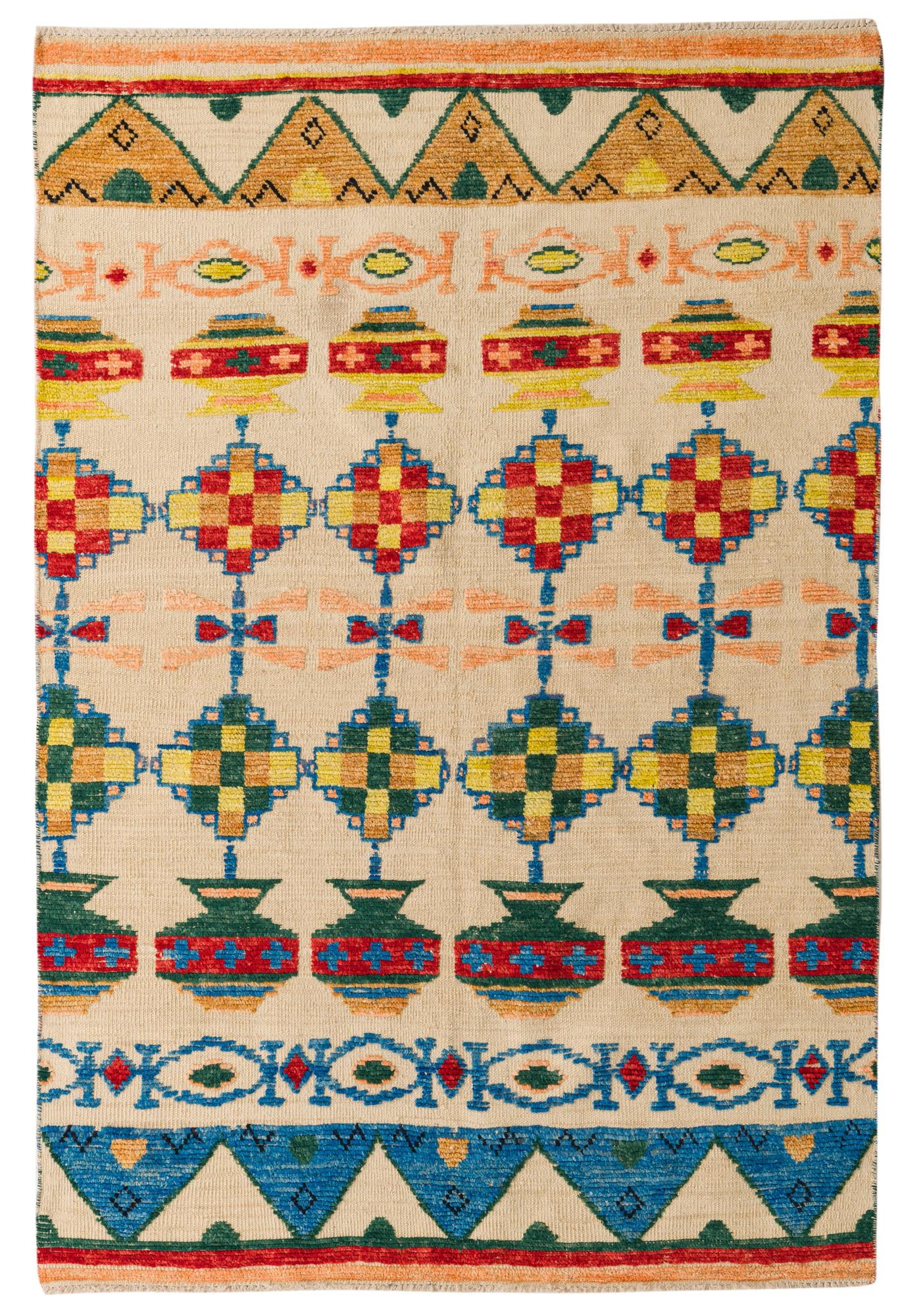 5' 8 x 8' 3 Hand Knotted Darya Wool Rug