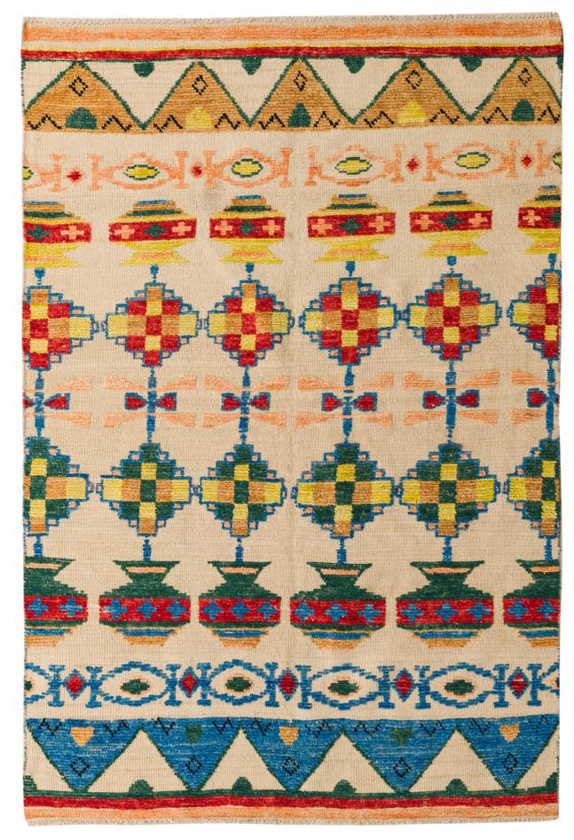Detail image of 5' 8 x 8' 3 Hand Knotted Darya Wool Rug