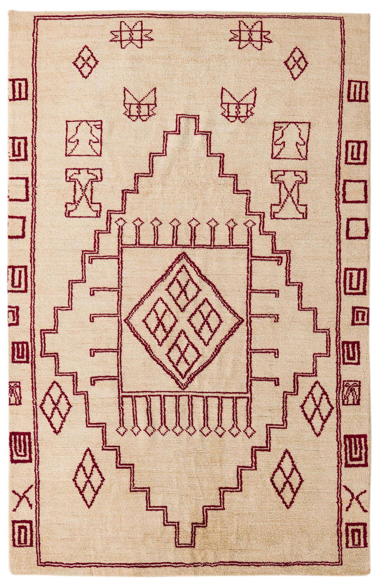 5' 4 x 8' 2 Hand Knotted Darya Wool Rug