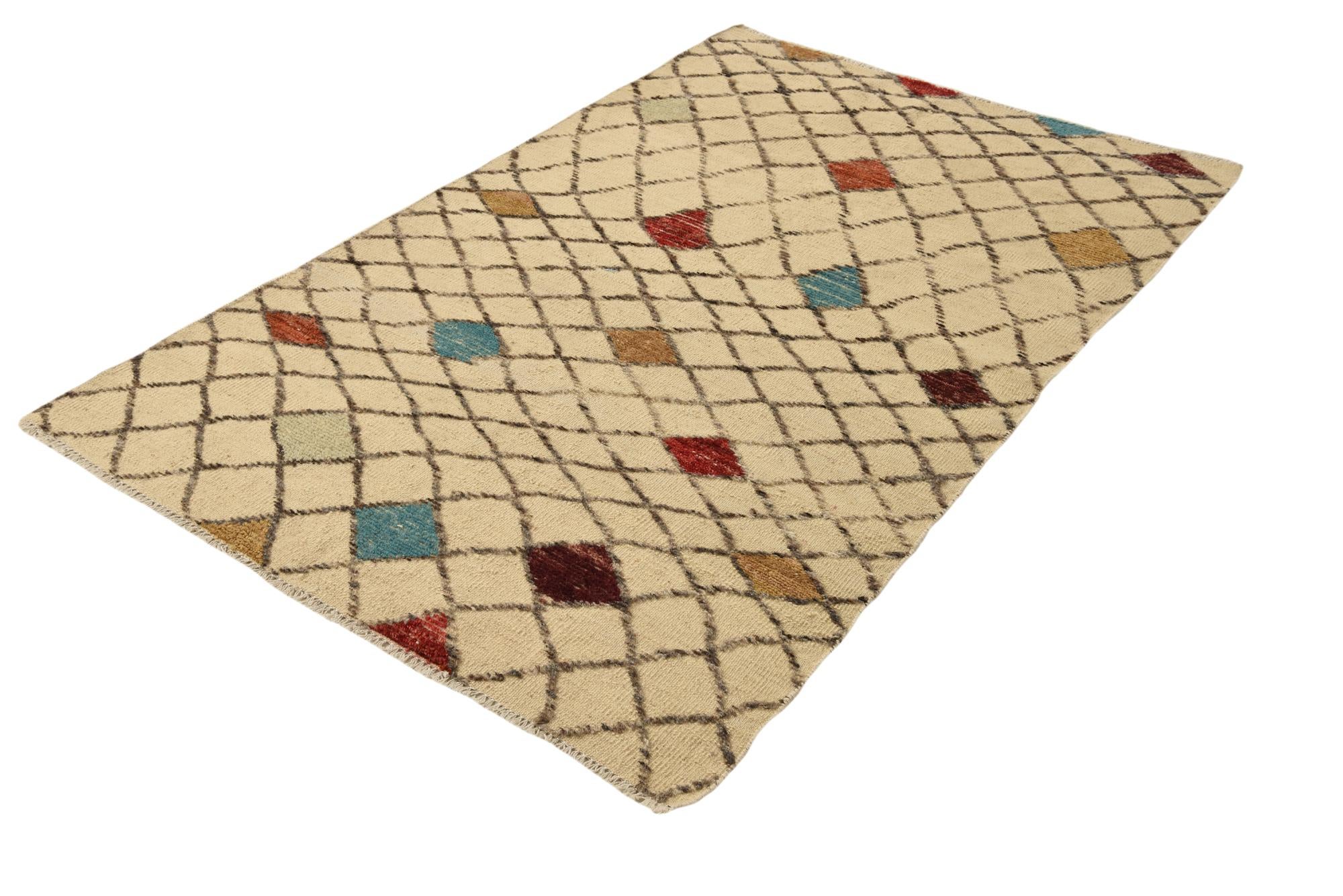 4' x 6' 4 Hand Knotted Darya Wool Rug