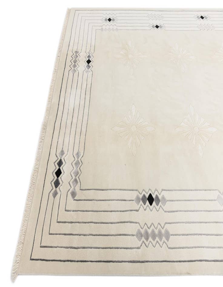 Detail image of 6' 10 x 9' 6  Hand Knotted Darya Wool Rug