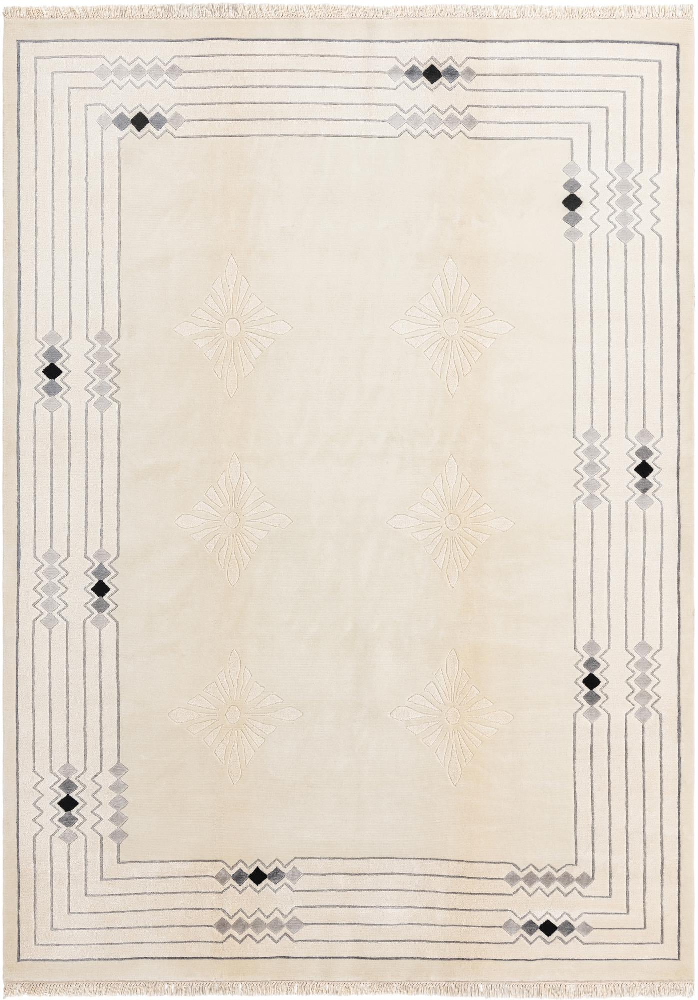 6' 10 x 9' 6 Hand Knotted Darya Wool Rug