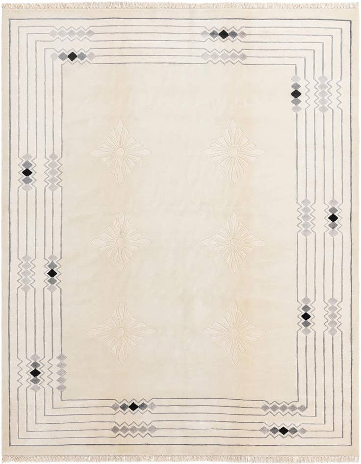 Detail image of 6' 10 x 9' 6 Hand Knotted Darya Wool Rug